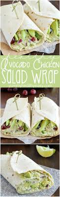 Avocado Chicken Salad Wrap Yummy Healthy Easy