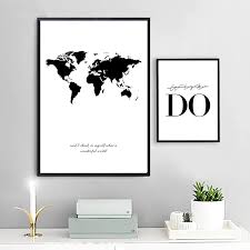Cheap Black And White Canvas Prints World Map Wish Do Minimalist Black White Wall Art Fine Art Canvas Prints Nordicwallart Com Map Canvas Painting Black And White Wall Art White Wall Art