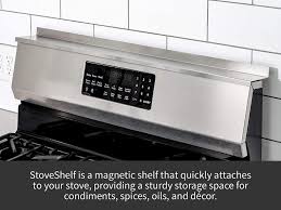 Maybe you would like to learn more about one of these? Stoveshelf Magnetic Shelf For Kitchen Stove Organization Stainless Steel 30 Length Zero Installation Walmart Com Walmart Com
