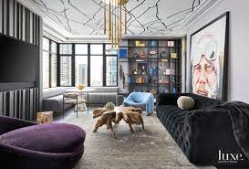 A Chicago Condo Pays Tribute To An Adventurous Spirit Luxe Interiors Design Chicago Interior Design Luxe Living Room Interior Design