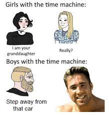 Pin On Men With A Time Machine Memes
