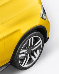 Download Compact Crossover Suv Mockup Back Half Side View High Angle Shot In Vehicle Mockups On Yellow Images Object Mockups PSD Mockup Templates