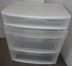 Sterilite 4 Drawer Storage Cabinet 22 W X 15 D X 24 T In Good Condition Auction 1bid
