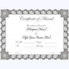 Award Certificate Formal Gray Border Word Layouts Award Certificate Awards Certificates Template Certificate