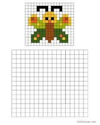Pixel Art Un Papillon A Colorier Sur Une Grille Coloriage Quadrillage Coloriage Pixel Pixel Art A Imprimer