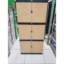Seperti lemari plastik gambar hello kitty, doraemon, upin ipin dan kartun lain nya. Lemari Plastik Lemari Pakaian Full Kunci Susun 3 Shopee Indonesia