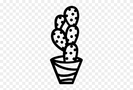 Cactus in flower pot stock vector. Beavertail Cactus Houseplant Nature Pot Plant Succulent Icon Succulent Clipart Black And White Stunning Free Transparent Png Clipart Images Free Download