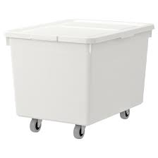 Sockerbit Box With Casters And Lid White Ikea Ikea Small Storage Crate Storage
