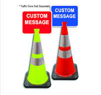 Custom Snap-On Cone Signs - Print Plus Designz