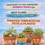 Painted Terracotta Pots and Plants