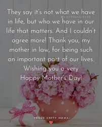 Make your dear mom delighted and tell her about how much you love. 50 Best Happy Mothers Day Quotes For Mother In Law With Images