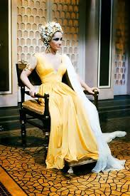 Find the perfect wedding dress for your big day. Eliz Abeth Taylor Yellow V Neck Ruffled A Line Prom Dress In Movie Cleopatra Thecelebritydresses