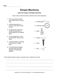 100% free with handouts, worksheets, classroom activities and more! Simple Machines