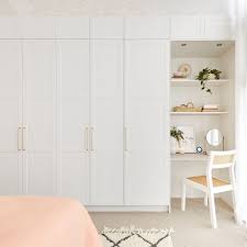 The Block 2019 Andy Deb S Winning Guest Bedroom Design Featuring Caesarstone Topus Concrete An In 2020 Guest Bedroom Design White Wardrobe Bedroom Wardrobe Room