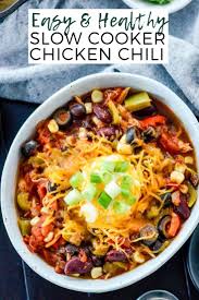 Healthy Crockpot Chicken Chili Recipe Slow Cooker Chicken Chili Slow Cooker Chili Recipe Healthy Slow Cooker