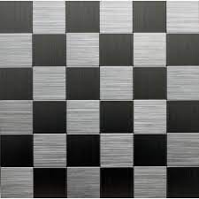 Werkzeug und baumaterial für profis und heimwerker. Instant Mosaic Peel And Stick Metal Wall Tile 3 In X 6 In Tile Sample Sample03 104 The Home Depot