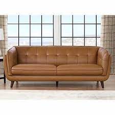 Prospera Home Barcelona Modern Top Grain Leather Sofa Top Grain Leather Sofa Leather Sofa Top Grain Leather