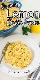 Creamy Lemon Garlic Pasta Recipe Lemon Garlic Pasta Cooking Recipes Cheap Family Meals