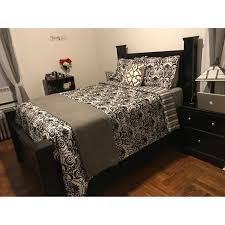 Bedroom furniture set used black modern contemporary real leather good condition. Ashley Furniture Shay Poster Queen Bedroom 4 Piece Set Aptdeco