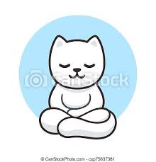 Voici un tutoriel simple et efficace dans lequel léo dessin vous explique comment dessiner un chat, étape par étape. Chat Dessin Anime Mediter Blanc Mediter Simple Drawing Zen Art Agrafe Meditation Chat Illustration Mignon Canstock