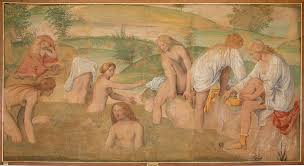 Bella ragazza, terminando il suo fare la. File Bernardino Luini Donne Al Bagno Jpg Wikimedia Commons
