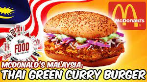 For recent years, fast food has become one of the major food choices for most of the citizen in malaysia, or in other words we called this one of the choice of „the daily main course‟ for them. Fast Food International Thai Green Curry Burger Mcdonald S Malaysia Rezept Einfach Selber Machen Youtube