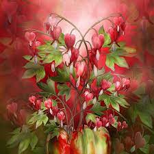 Bleeding Hearts Bouquet By Carol Cavalaris Bleeding Heart Bleeding Heart Flower Art
