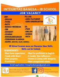 Entdecke rezepte, einrichtungsideen, stilinterpretationen und andere ideen zum ausprobieren. Lowongan Kerja Guru Di Integritas Bangsa School Medan Desember 2019 Lowongan Kerja Medan Terbaru Tahun 2021