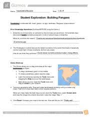 Access to all gizmo lesson materials, including answer keys. Buildingpangaease Pdf Salaheddine Bouabid Name Date Student Exploration Building Pangaea Vocabulary Continental Drift Fossil Glacier Ice Age Landmass Course Hero