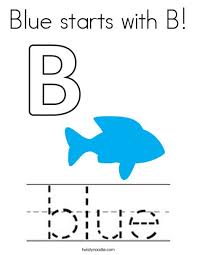 There are three main categories of colors: Blue Starts With B Coloring Page Twisty Noodle