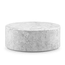 Carrara Marble Drum Coffee Table Oval In 2020 Drum Coffee Table Marble Coffee Table Living Room Coffee Table