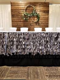 Wood Wall Wedding Head Table Backdrop With Rustic Textured Skirting Love How This Looks Head Table Wedding Wood Backdrop Wedding Head Table Backdrop