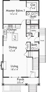 Narrow lot house plans are designed to work in urban or coastal settings where space is a premium. Narrow Lot Plan With Basement Apartment Two Family Perfect For Blending Into An Older Basement House Plans Multigenerational House Plans Narrow House Plans