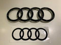 Horch, meaning listen in german, becomes audi when translated into latin. Audi Emblem Ringe Schwarz Glanzend A1 A3 A4 A5 A6 A7 Vorne Hinten Ebay