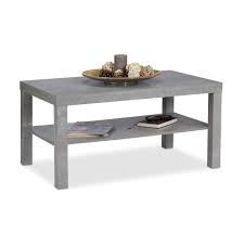 Lpd scandi oak coffee table with grey drawer. Relaxdays Coffee Concrete Look And Shelf Low Living Room Side Table Grey Hxwxd 45 X 90 X 55 Cm Buy Online In Dominica At Dominica Desertcart Com Productid 112579733