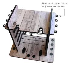 Maybe you would like to learn more about one of these? 14 Fishing Rod Rack With Four Bait Bin Storage Available In 2 Colors Rush Creek Creations
