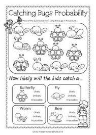 Probability Easy Grade One Kindergarten Possible Impossible Certain Likely Probability Worksheets Probability Math Probability