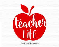 Teacher Life Svg File Apple Svg Back To School Svgteacher Etsy In 2020 Teacher Life Svg Teacher Design