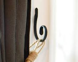 Wrought Iron Hook Black Curtain Tie Back Hook Wrought Iron Curl Holder Curtains Wrought Iron Hooks Curtain Tie Back Hooks Wrought Iron