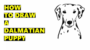 Then draw a back leg. How To Draw A Dalmatian Puppy For Kids Youtube
