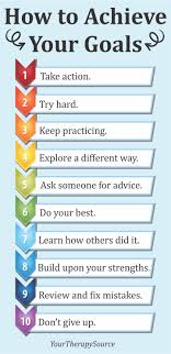 How To Achieve Your Goals In 10 Steps Your Therapy Source Goal Activities Goal Setting For Students Goals Worksheet