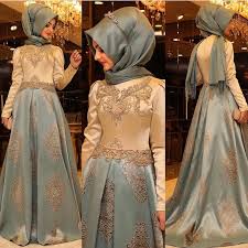 Arabic Evening Gowns Dresses Women Kaftan Dubai Hijab Evening Dresses Appliques Satin Long Sleeve Muslim Ev Fashion Muslim Evening Dresses Evening Gown Dresses