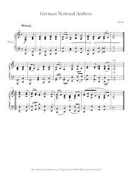 Check spelling or type a new query. Franz Josef Haydn Deutschlandlied German National Anthem Sheet Music For Piano 8notes Com