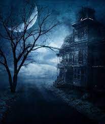 Moon Haunted House Victorian Manor Premade Bg 97 By Brenda Starr Via Flickr Creepy Houses Gothic Background Photoshop Backgrounds