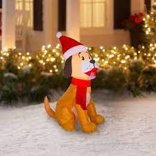 Holiday Time Yard Inflatables Darling Dog 3 5 Ft Walmart Com Inflatable Decorations Indoor Christmas Holiday Time