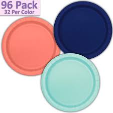 Of course, pantone is hardly going to tell the fashion industry to paint it black, unless black happened to be in that year. Amazon Com 96 Paper Dinner Plates 9 Navy Blue Coral Mint 32 Per Color 3 Colors Great Assortment For Birthday Parties Weddings Holidays Baby Shower Celebrations And More Kitchen Dining