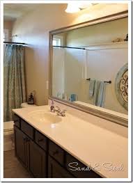 Diy Bathroom Mirror Frame On Existing Mirror Also Helpful Techniques For How To Paint A Frame Bathroom Mirror Frame Bathroom Mirrors Diy Diy Bathroom