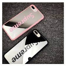 ··· for apple iphone 8 case colorful mirror tempered glass back shell 7 7plus mobile phone cases cover. Iphone 8 Plus Phone Case Supreme Ecc6b0