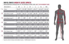 Mens Clothing Size Chart 686 Snowboard Clothing Size