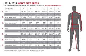 mens clothing size chart 686 snowboard clothing size